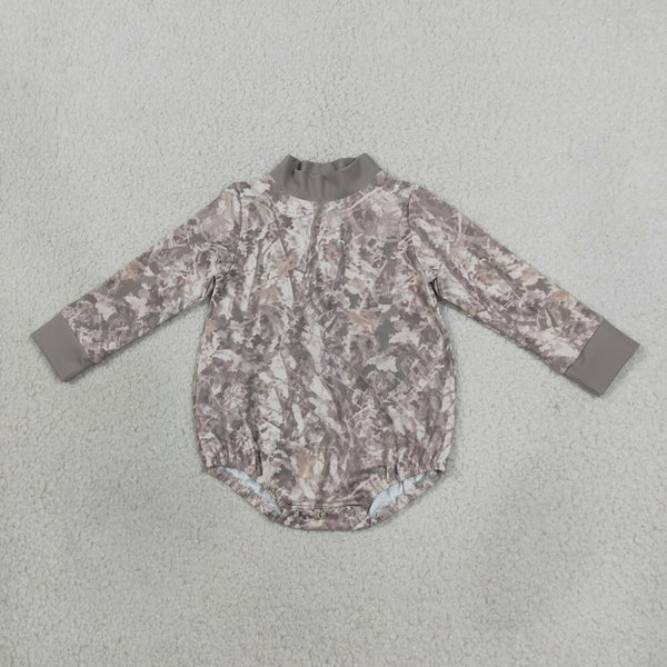 RTS LR3308 baby girl clothes camo print long sleeve romper