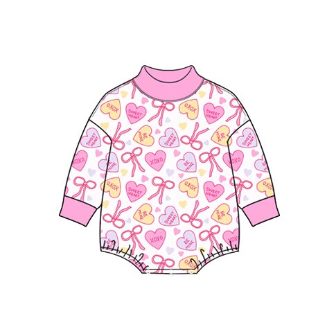 Preorder MOQ 5 pcs Each Style Valentine's Love Baby Girls Romper Kids Matching Clothes-2026.8.27