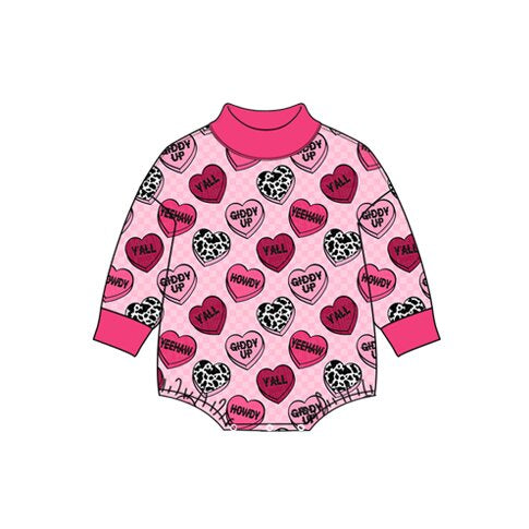 Preorder MOQ 5 pcs Each Style Valentine's Love Baby Girls Romper Kids Matching Clothes-2026.8.27