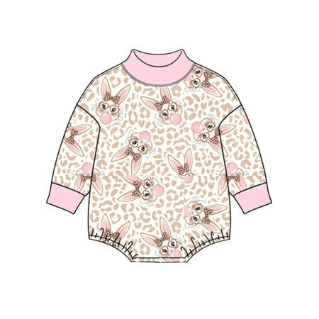 Preorder MOQ 5 pcs Each Style Easter Bunny Baby Girls Romper Kids Matching Clothes-2026.8.27