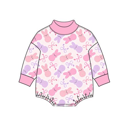 Preorder MOQ 5 pcs Each Style Easter Bunny Baby Girls Romper Kids Matching Clothes-2026.8.27