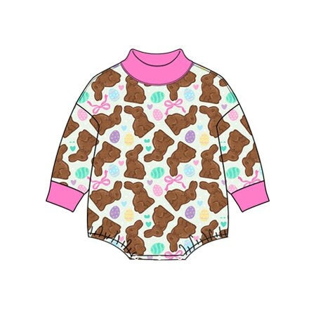 Preorder MOQ 5 pcs Each Style Easter Bunny Baby Girls Romper Kids Matching Clothes-2026.8.27
