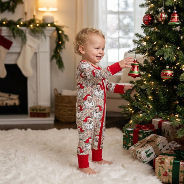 RTS LR3345 baby clothes christmas print long sleeve romper