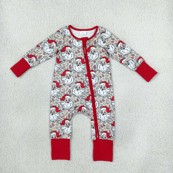 RTS LR3345 baby clothes christmas print long sleeve romper