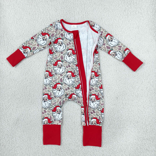 RTS LR3345 baby clothes christmas print long sleeve romper