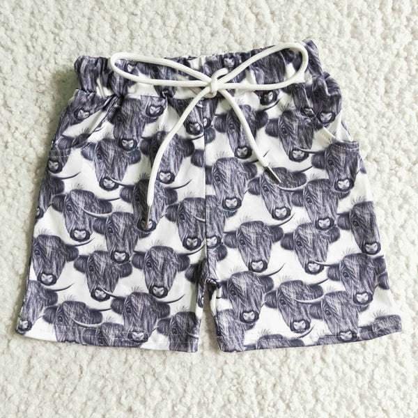 SS0001 Boy summer normal cow short(milk silk)