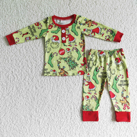 BLP0073 toddler christmas outfit pajamas set