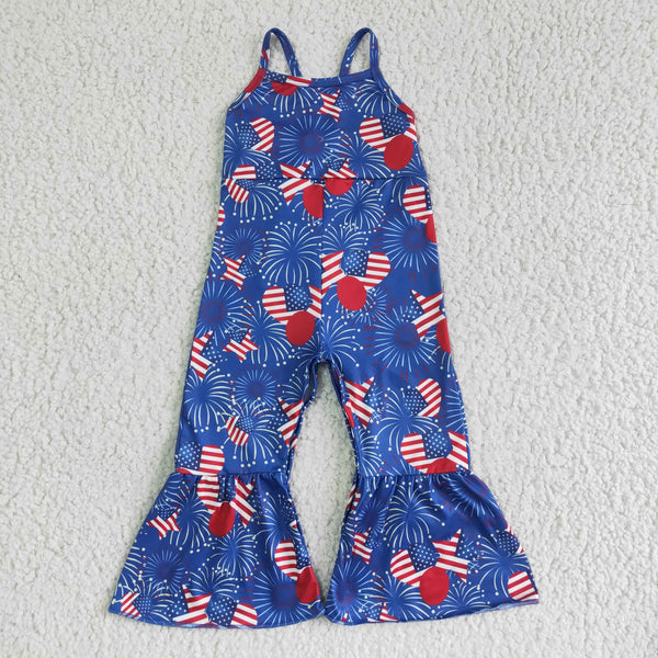 SR0056 girl july 4th jumpsuit