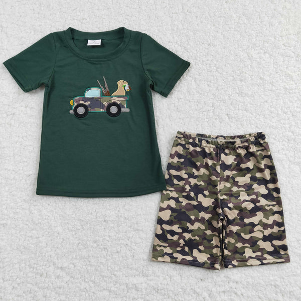 toddler clothes embroidery green matching clothes set