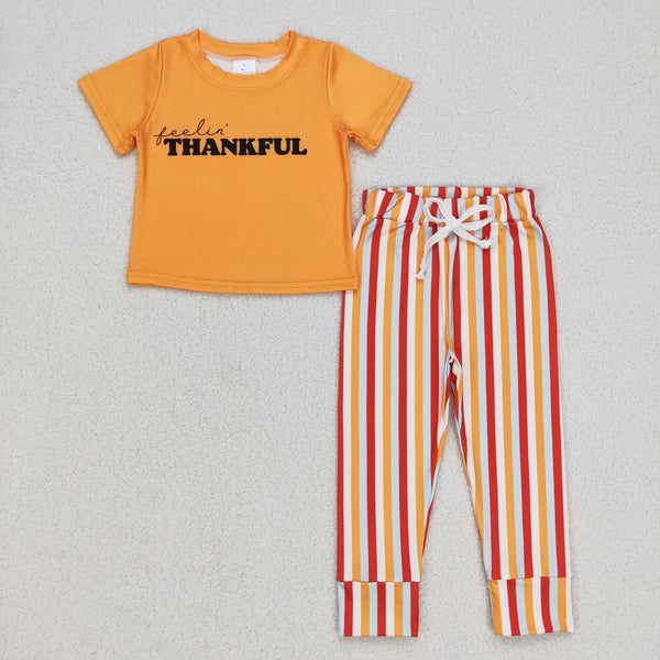 BSPO0167 baby boy clothes boy thankful outfit thanksgiving outfit