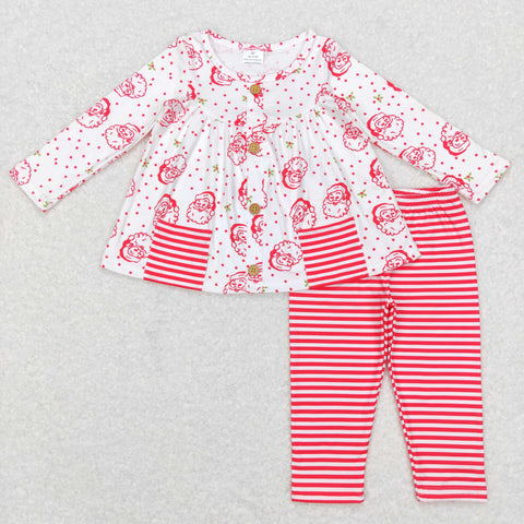 GLP0989 RTS toddler girl clothes santa claus girl christmas outfit