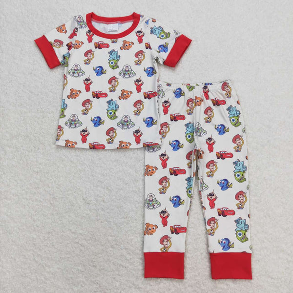 BSPO0322 RTS baby boy clothes cartoon car boy fall spring outfit