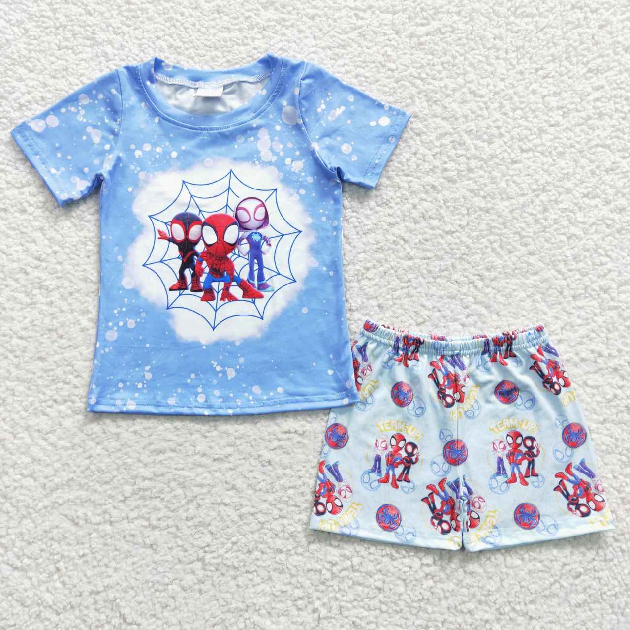 BSSO0246 baby boy clothes cartoon blue boy summer outfit