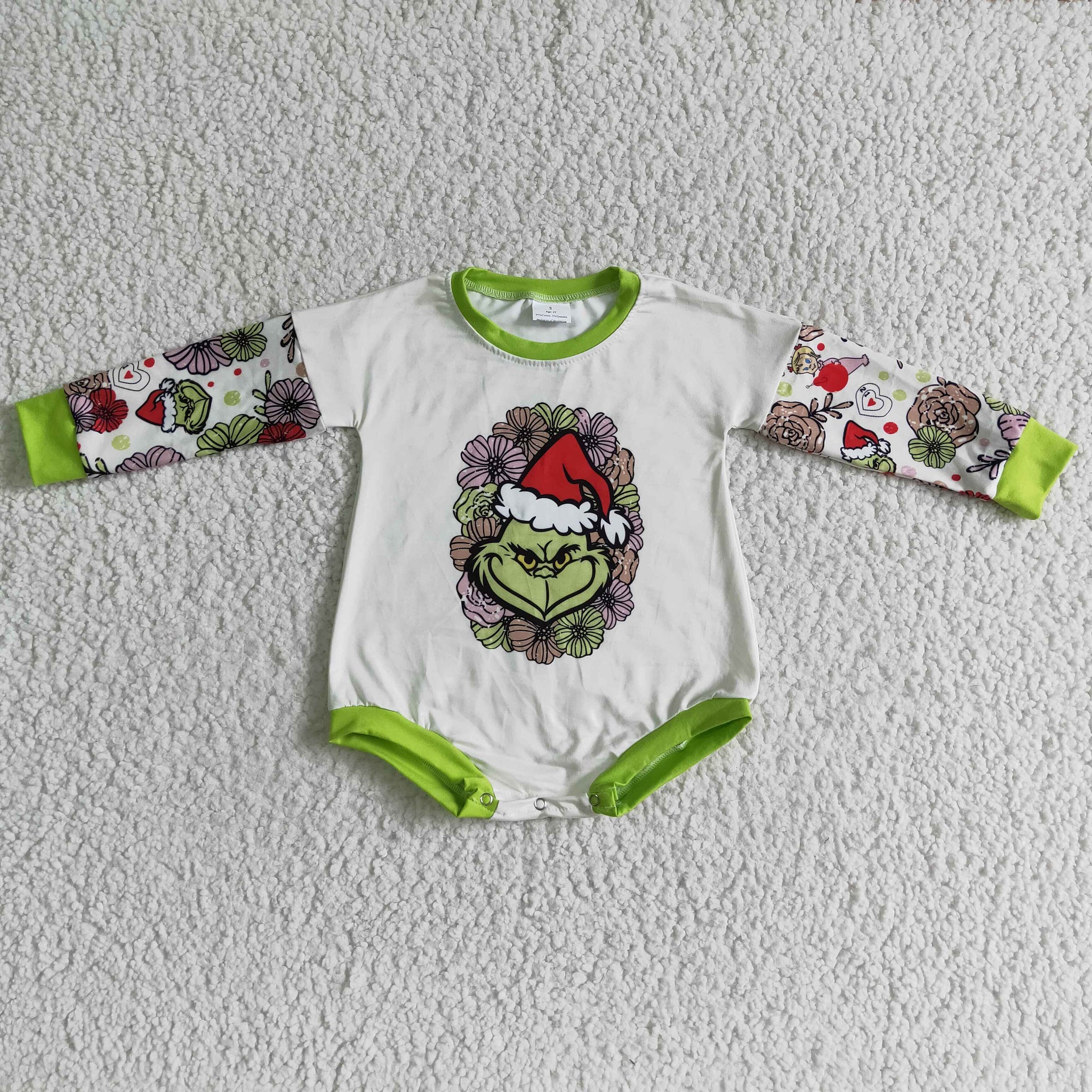 LR0131 new born baby items christmas baby girl long sleeve bubble