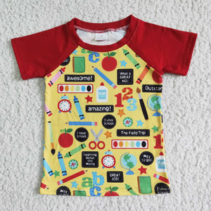 boy clothing back to school short sleeve summer tshirt