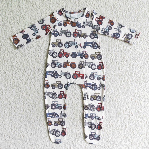 LR0072  baby clothes new born truck kids zipper romper-promotion 2024.11.16 $5.5