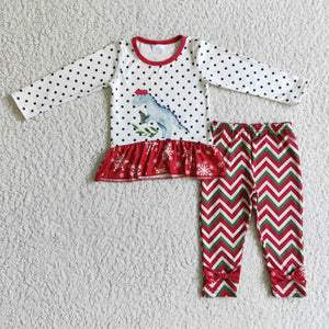 GLP0226 RTS dinosaur christmas outfits baby girl clothes-promotion 2024.8.24 $5.5