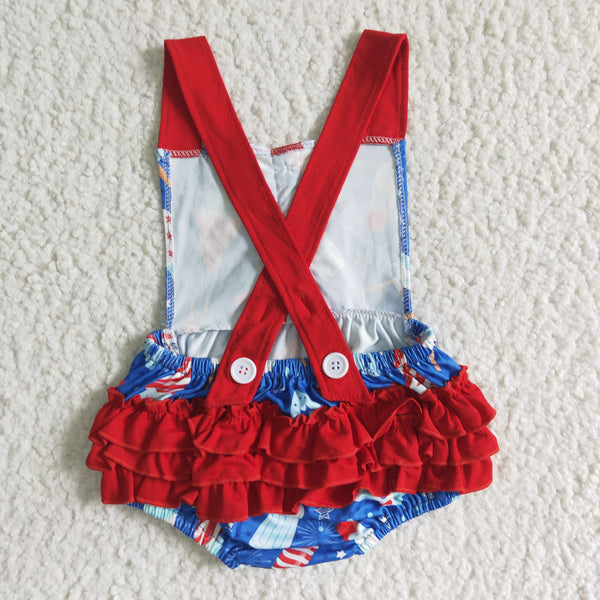 SR0015 girl clothes july 4th bubble