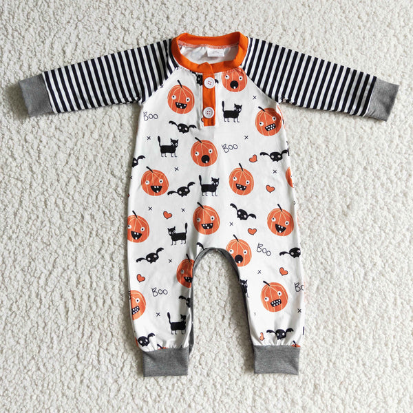 LR0140 halloween baby pumpkin romper