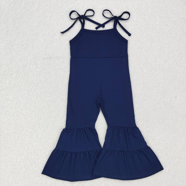 SR0449 kids clothes girls navy girl jumpsuit