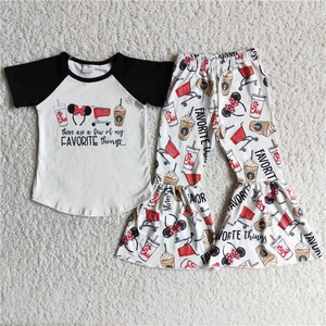 E9-5 girl clothing cute fall and spring short sleeve set-promotion 2024.2.24