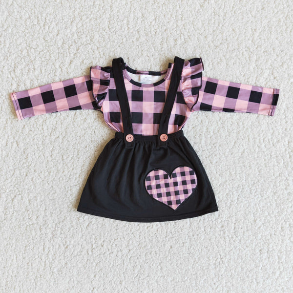 girl heart applique emboridery valentines day long sleeve set-promotion 2025.12.20 $5.5
