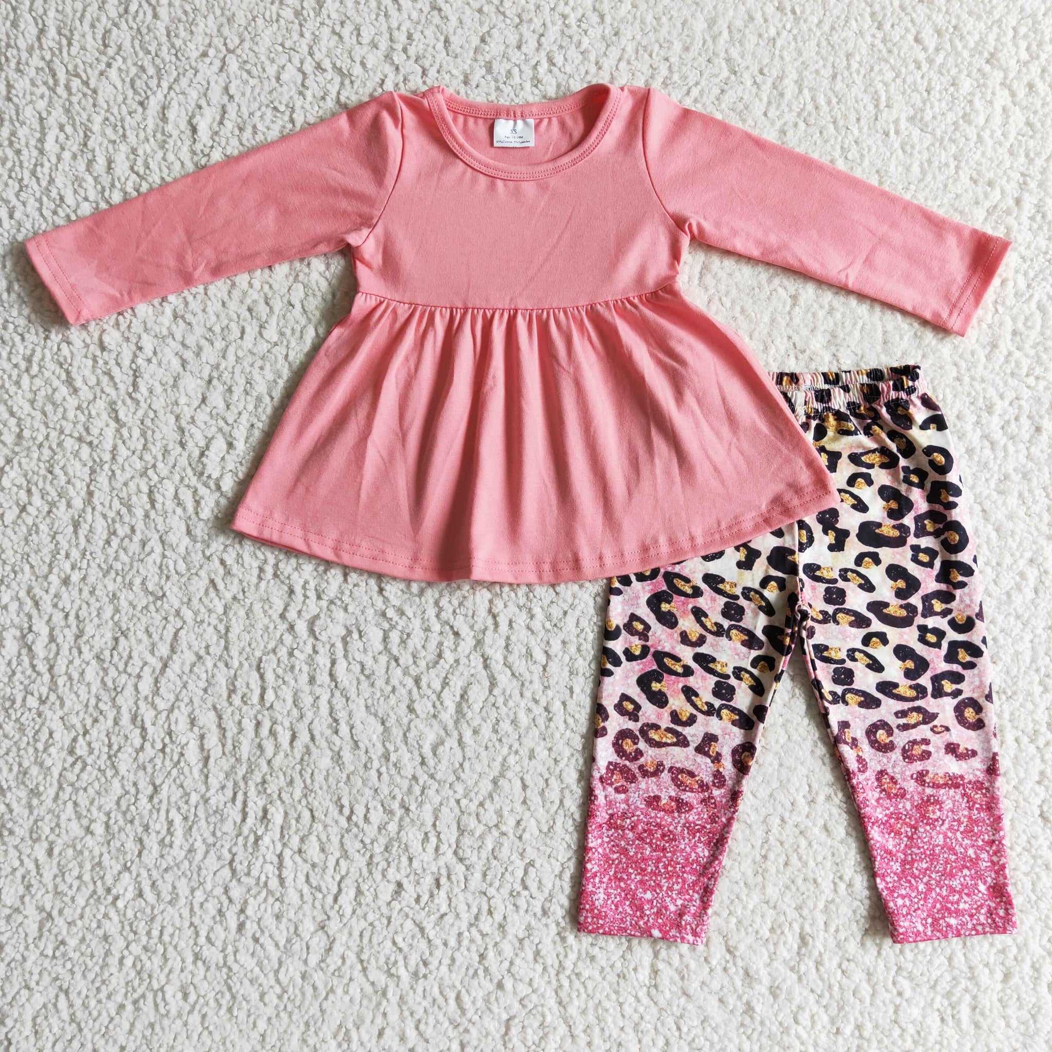 GLP0108 pink leopard toddler girl clothes winter clothes for girls-promotion 2024.10. 12 $5.5