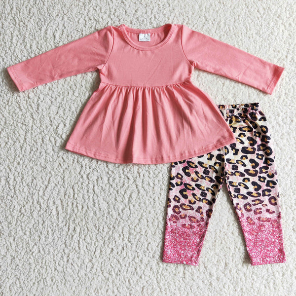 GLP0108 pink leopard toddler girl clothes winter clothes for girls-promotion 2024.10. 12 $5.5