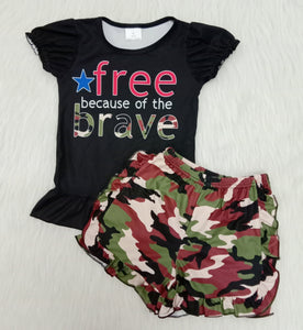 A10-4 kids clothing free because of the brave black short sleeve set-promotion 2024.3.16 $2.99