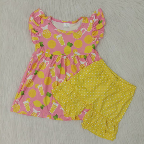 D12-16 girl  summer leomon flutter sleeve set-promotion 2024.4.22 $5.5