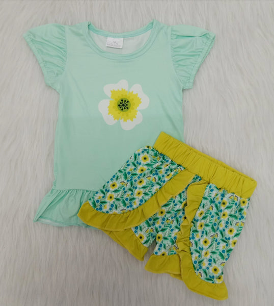 C9-2 toddler girl clothes floral summer outfit spring set-promotion 2024.2.44 $2.99