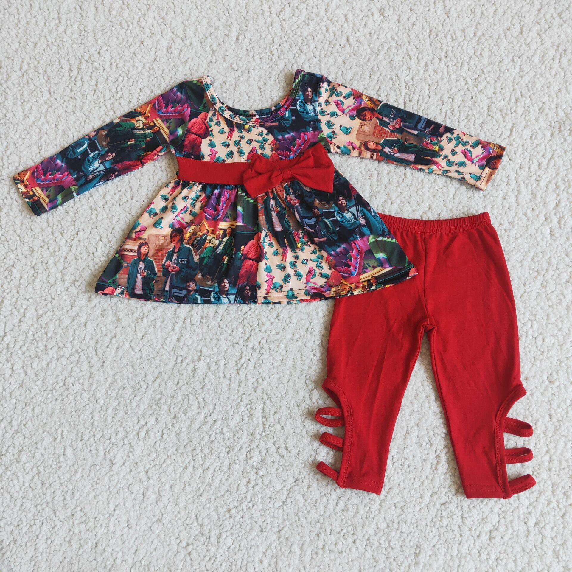 6 C8-23 girl winter red games winter long sleeve set--promotion 2025.1.18 $2.99