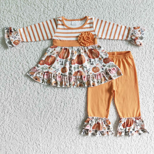 GLP0018 girl halloween pumpkin outfits