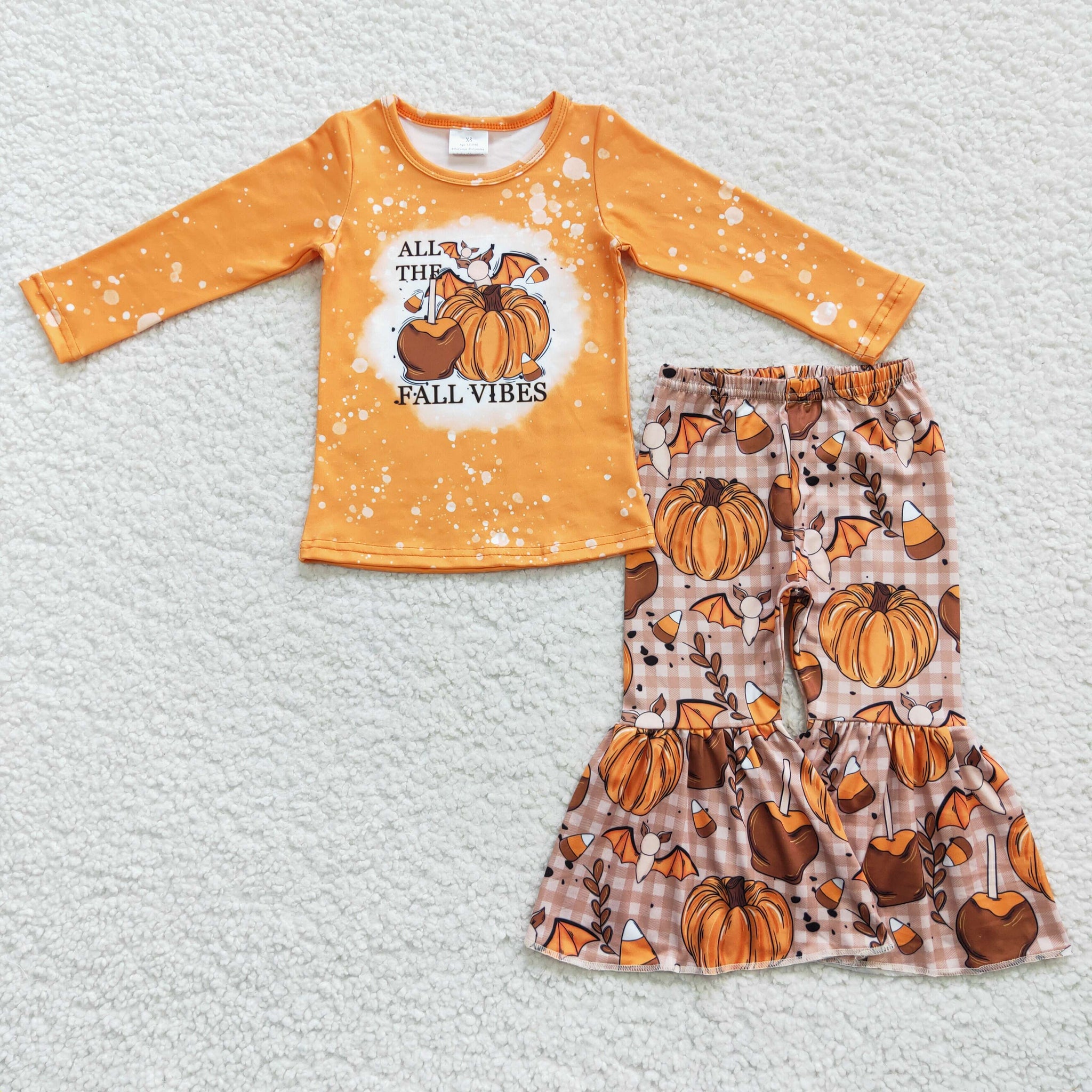 GLP0702 toddler girl clothes fall vibes girl halloween set