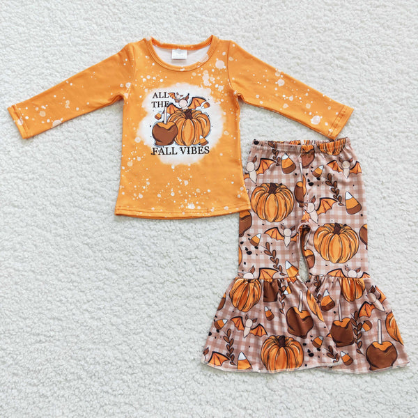 GLP0702 toddler girl clothes fall vibes girl halloween set