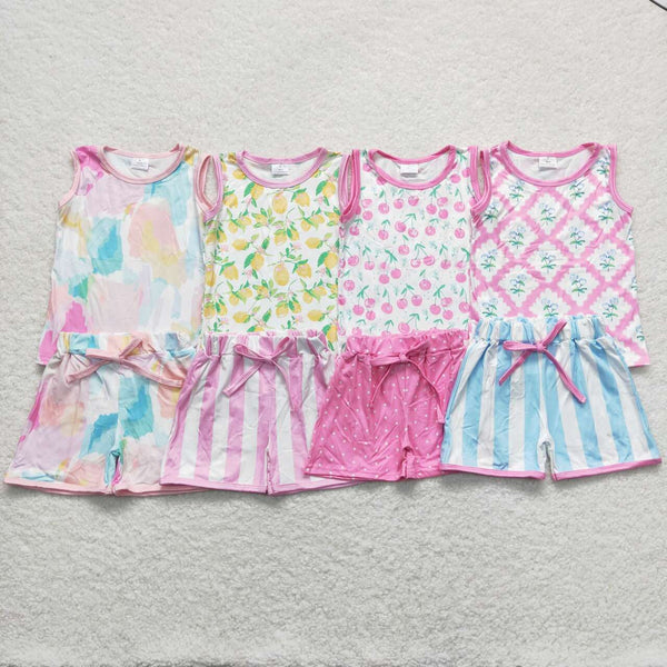 toddler girl clothes sleeveless baby girl summer shorts set