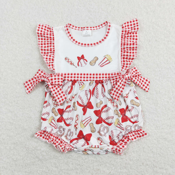 SR0848 baby girl clothes girl baseball bubble toddler baseball clothes summer bubble