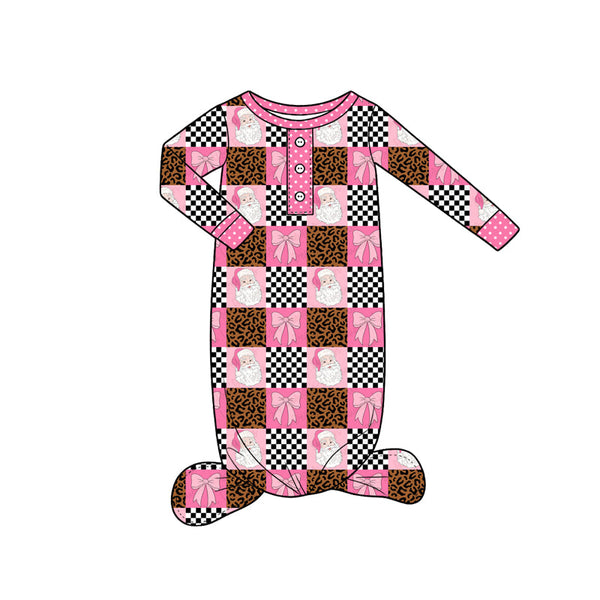 Preorder MOQ 5 pcs Each Style Christmas Santa Leopard Mommy and Me Matching Clothes-2026.8.26
