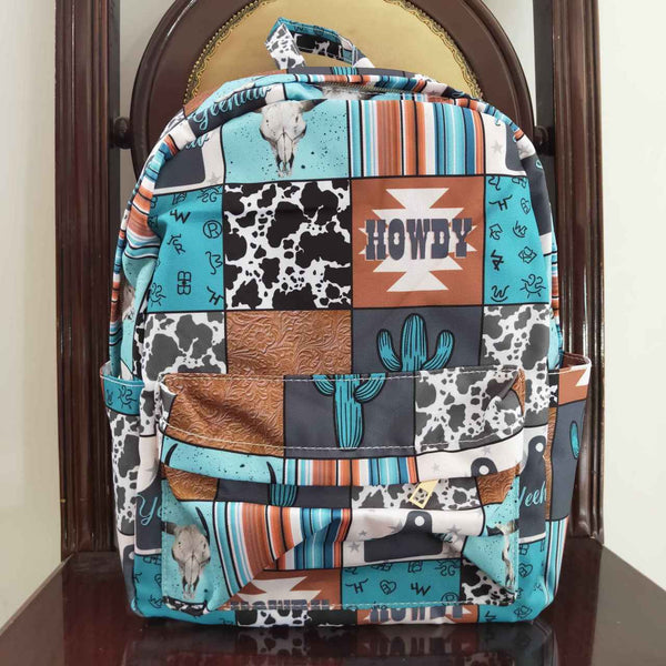 BA0077 toddler backpack flower girl gift back to school cow farm preschool bag