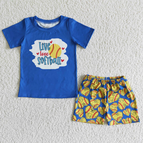 BSSO0020 kids clothes wholesale softball short sleeve set-promotion 2024.5.18 $2.99