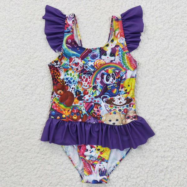 S0041 baby girl clothes cartoon swimsuit swimwear