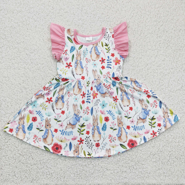 GSD0229 baby girl clothes bunny easter dress