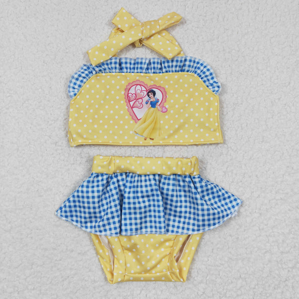 S0060 toddler girl clothes princess cartoon summer swimsuit