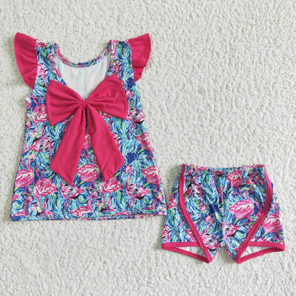 GSSO0100 girl summer flamingo summer outfits-promotion 2024.5.25 $5.5