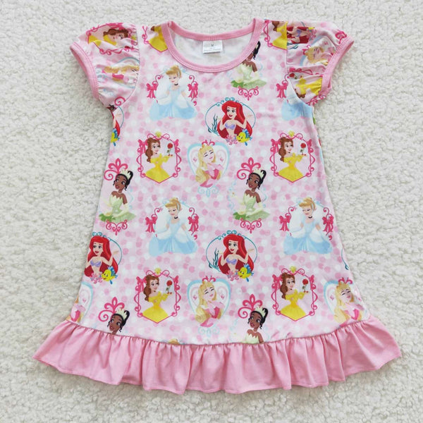GSD0426 baby girl clothes princess short sleeve girl summer dress