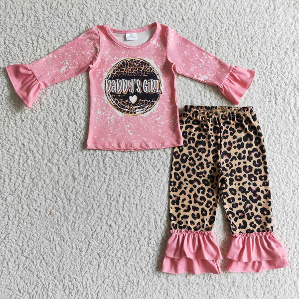 GLP0328 daddy's girl leopard toddler girl clothes-promotion 2025.1.4 $5.5