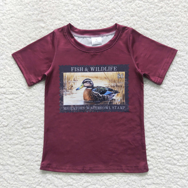 BT0342 baby boy clothes mallard boy summer tshirt