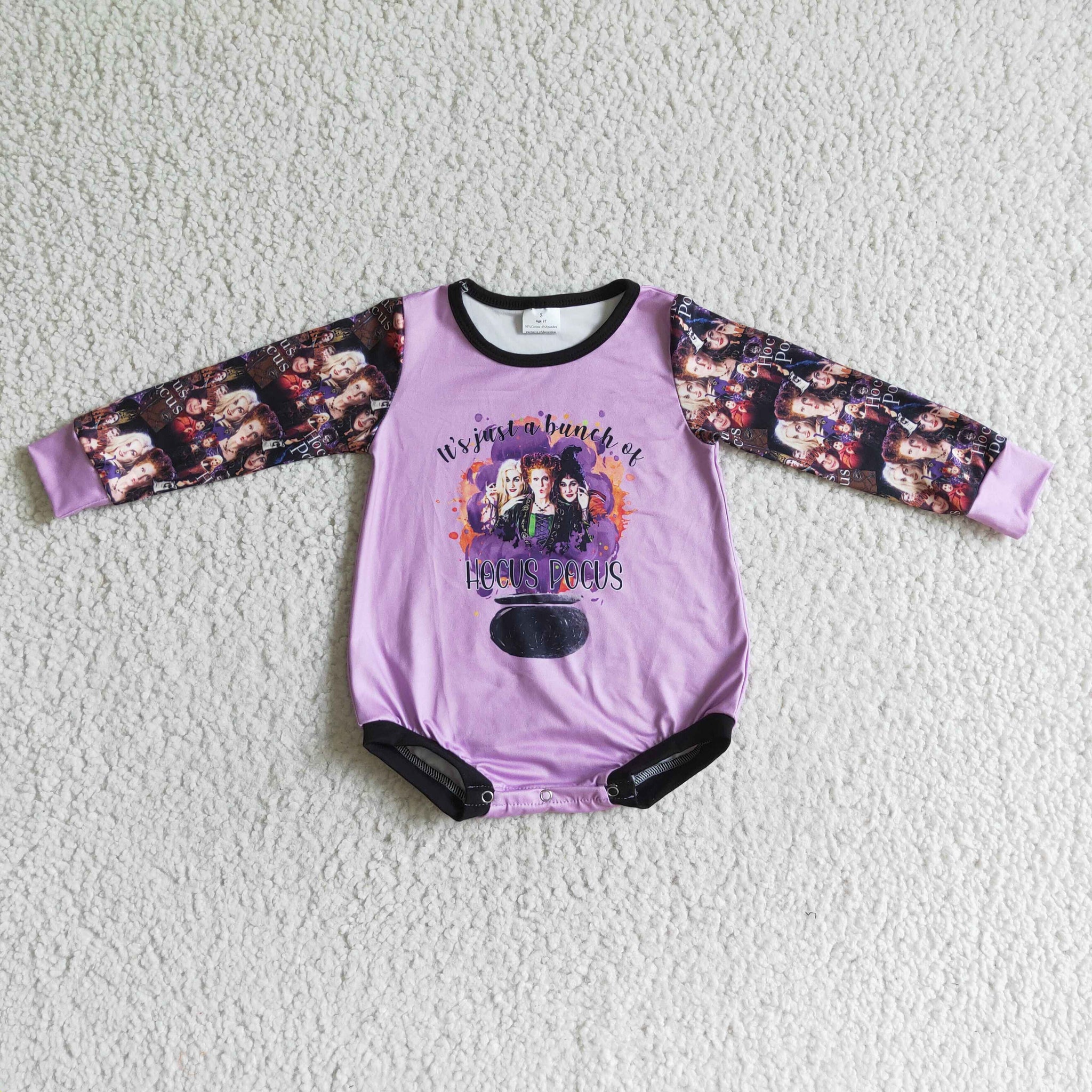 LR0084 halloween baby girl long sleeve bubble