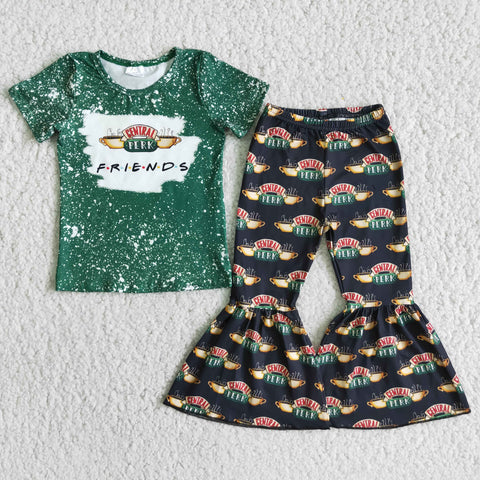 E1-4 girl green friends short sleeve set-promotion 2024.7.20 $2.99