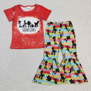 GSPO0337 RTS  baby girl clothes red  fall spring outfits